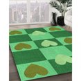 thumbnail image 3 of Ahgly Company Machine Washable Indoor Square Transitional Forest Green Area Rugs, 8' Square, 3 of 7