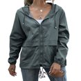 thumbnail image 1 of Alsol Lamesa Imperméables pour Femmes, Manteaux de Pluie Légers, Coupe-Vent, Compressibles, Randonnée en Plein Air, Veste à Capuche, 1 of 6