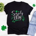 thumbnail image 2 of Pompotops T-Shirt Décontracté pour Femmes Imprimé Fête de la Saint-Patrick à Manches Courtes, 2 of 5