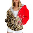 thumbnail image 1 of Chandails à Capuche Zippés pour Femmes Rabais de 50 % en Liquidation Blouse Imprimée Mode Hauts à Manches Longues Chandail Poches à Capuche, 1 of 4
