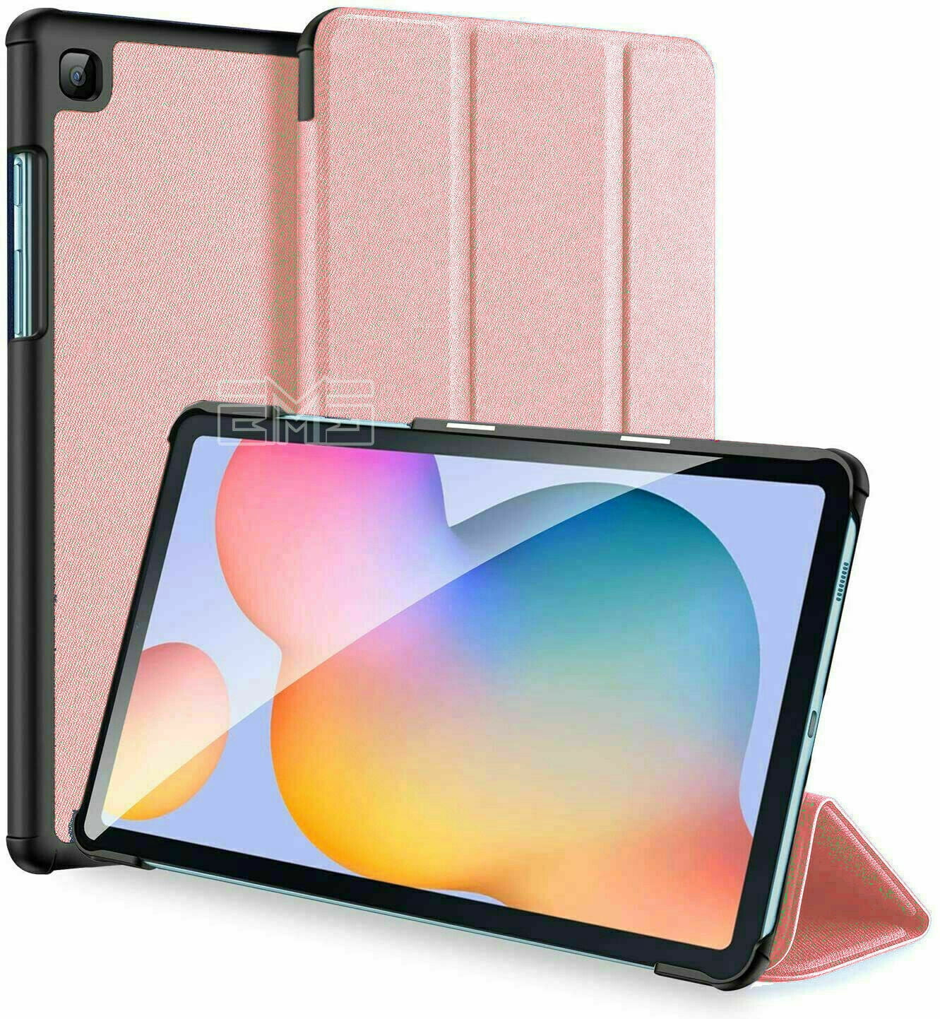 Étui pour Samsung Galaxy Tab A 8.4 2020 SM-T307 Étui à Rabat Folio avec Support - Or Rose