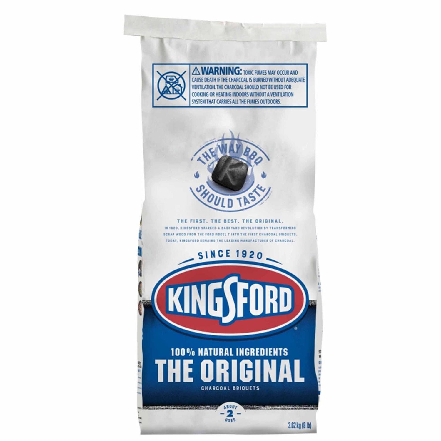 Briquettes de charbon de bois originales Kingsford®, Les briquettes de charbon de bois originales Kingsford® sont faites de composants naturels et de bois véritable pour donner aux grillades un goût f