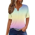 thumbnail image 1 of Birdeem Blouses for Women Womens V-Neck Solid Color T-Shirt Top, 1 of 12