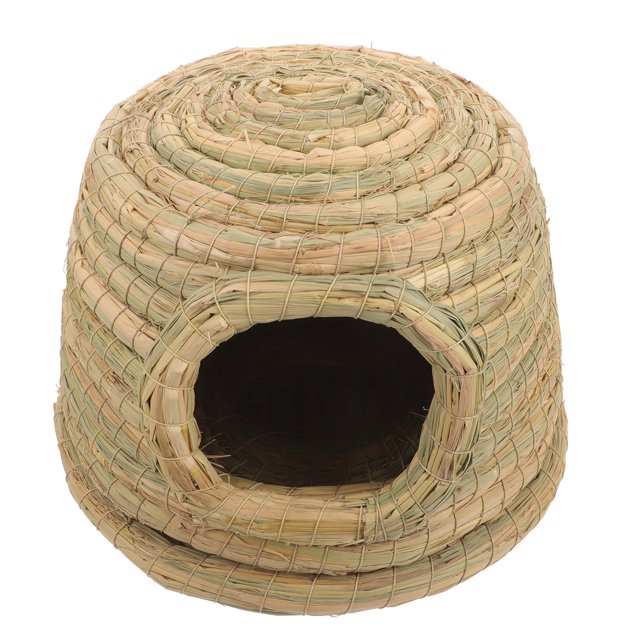 MOVTOTOP 1Pcs Grass Woven Nest Rabbit Grass House Hiding Spot For Pet Owners
