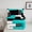 Cyan, variant on Erosebridal Green Geometric Bedding Sets with Comforter, Chic Rectangle Duvet Insert, Modern Fashion Reversible Comforter Sets, Breathable Room Decoration, 2pcs