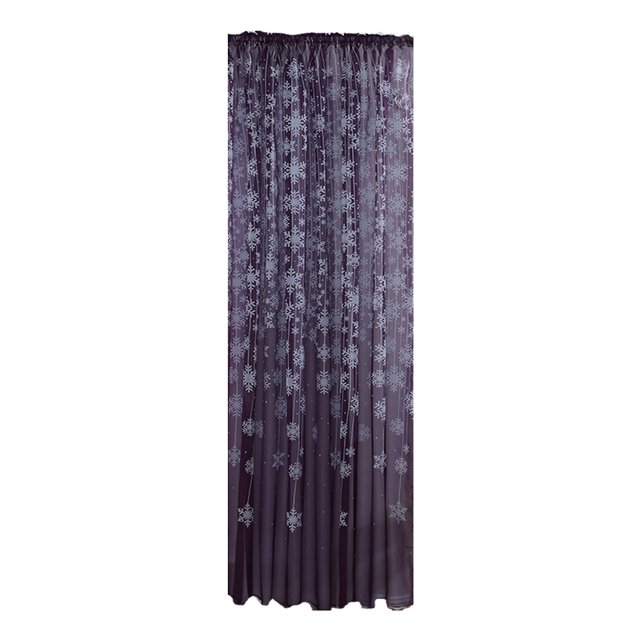 WIFKLSIIPG 1PCS Christmas Snowflake Curtain Tulle Window Treatment Voile Drape Valance