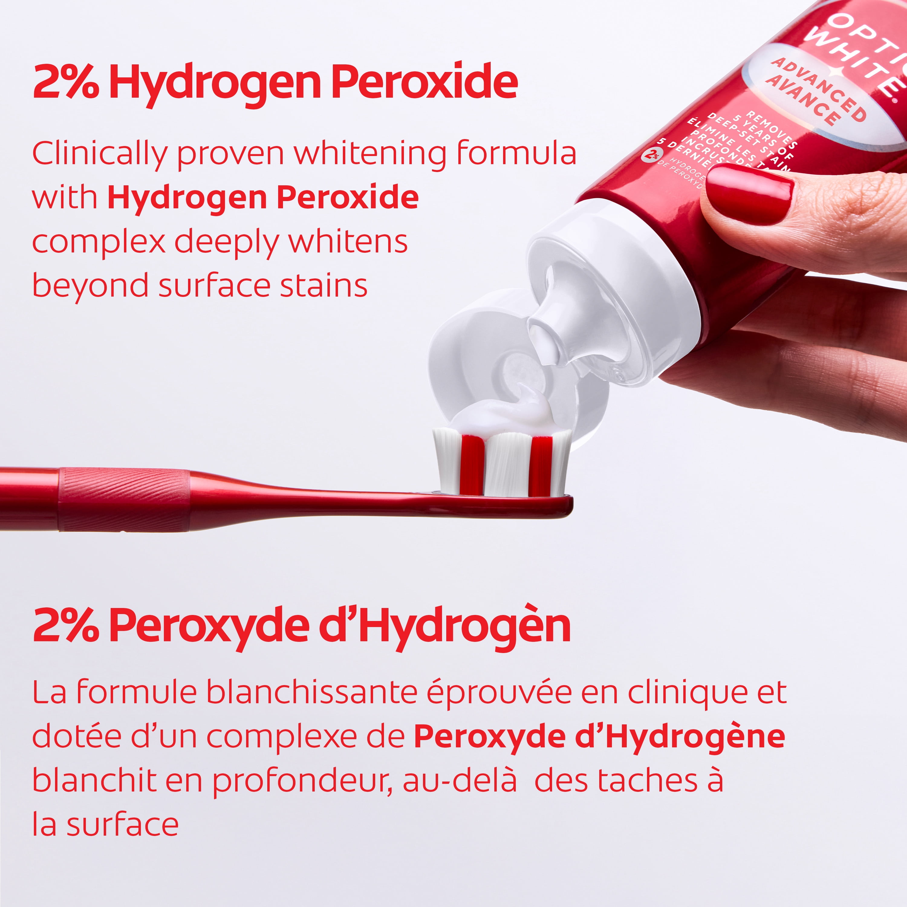 Colgate Optic White Avancé Blanc Éclatant Dentifrice au Fluorure, Menthe, 73 ml