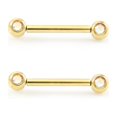 thumbnail image 1 of Pair of Push In Nipple Barbell with Cubic Zirconia 14g, 1 of 11