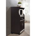 thumbnail image 3 of Hodedah Wheeled Microwave Island Cart with Drawer, Choco Grey, 3 of 6