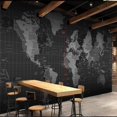 thumbnail image 1 of Custom Wallpaper World Map SKU# WAL0292, 1 of 1