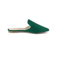 thumbnail image 3 of BLISSFUL STEP Mules Plates Décontractées pour Femmes à Bout Pointu Vert Émeraude 7, 3 of 7