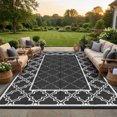 thumbnail image 4 of Reversible Outdoor Rug, Waterproof Plastic Straw Mat – Durable, UV-Resistant, Easy-Clean, Non-Shedding Patio Carpet for Deck, Porch, Balcony, Backyard, Camping, RV Use, 4 of 8