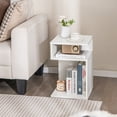thumbnail image 3 of Patiojoy Table d'Appoint en S pour Petit Espace Table de Bout de Sofa avec 2 Compartiments Ouverts Table de Nuit Moderne, 3 of 9