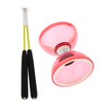 thumbnail image 3 of Triple Bearing Medium Chinese Diabolo Toy with Carbon Sticks, - Red, 12cm, 3 of 8