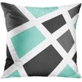 thumbnail image 3 of Set of 4 Throw Pillow Covers Modern Abstract Stripe Simple Geometric Acrylic Bold Decorative Pillow Cases Home Decor Square 18x18 Inches Pillowcases(Grey Teal), 3 of 5