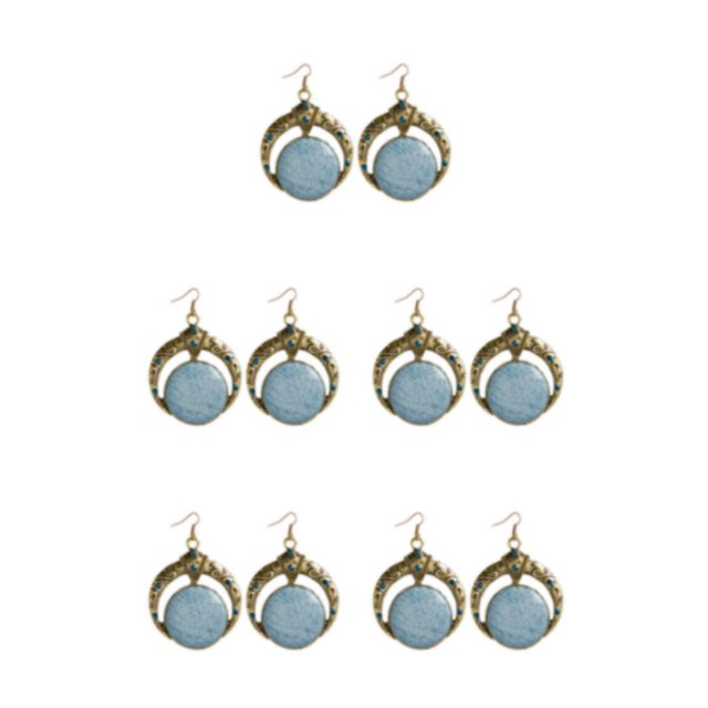 maskred Collier Pendentif Unique pour Femmes – Cadeau Fait à la Main E055-Blue 5Set