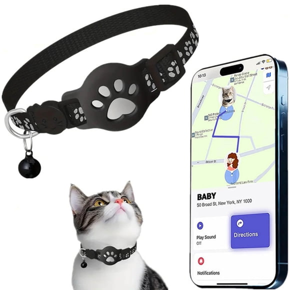 Cagogo under $5 GPS Cat Collar, GPS Tracker Collar for Cats, Waterproof Pet Locator Tracking Device, No Monthly Fee Android Pet Tracker, Advanced Safety Smart Collar, Real Time Pet Location Monitor
