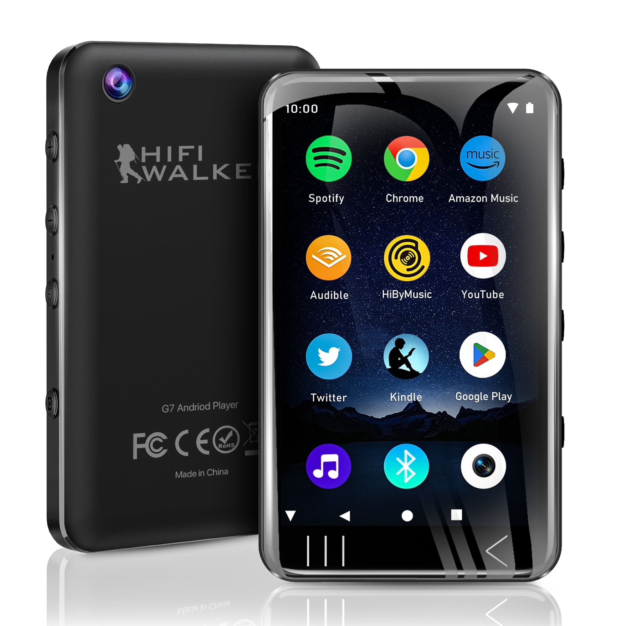 HIFI WALKER G7 MP3 Player with Bluetooth & WiFi, 144GB Android