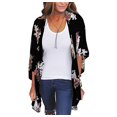 thumbnail image 1 of New Women's Floral Kimono Cardigans Casual Loose Open Front Cover Ups Tops, 1 of 2