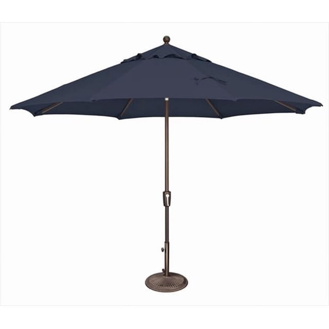 SimplyShade 11 ft. Catalina Octagon Push Button Tilt Market Umbrella Navy