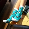 thumbnail image 2 of TIEVOSA Women Fun Socks Cute Penguin Animal Fun Novelty Cotton Gift（Blue）, 2 of 3
