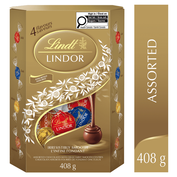 Lindt LINDOR Assorted Chocolate Truffles Cornet, 408g Box - Walmart.ca