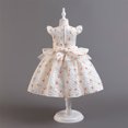 thumbnail image 4 of FAIWAD Robe Sans Manches à Volants pour Bébés Filles Printemps Été à Imprimé Floral Robe Princesse Évasée, 4 of 6
