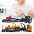 thumbnail image 3 of Pull-back Design Construction Trailer Model Moving Joints Detachable Head Construction Trailer Vehicle Model for Kids, 3 of 10