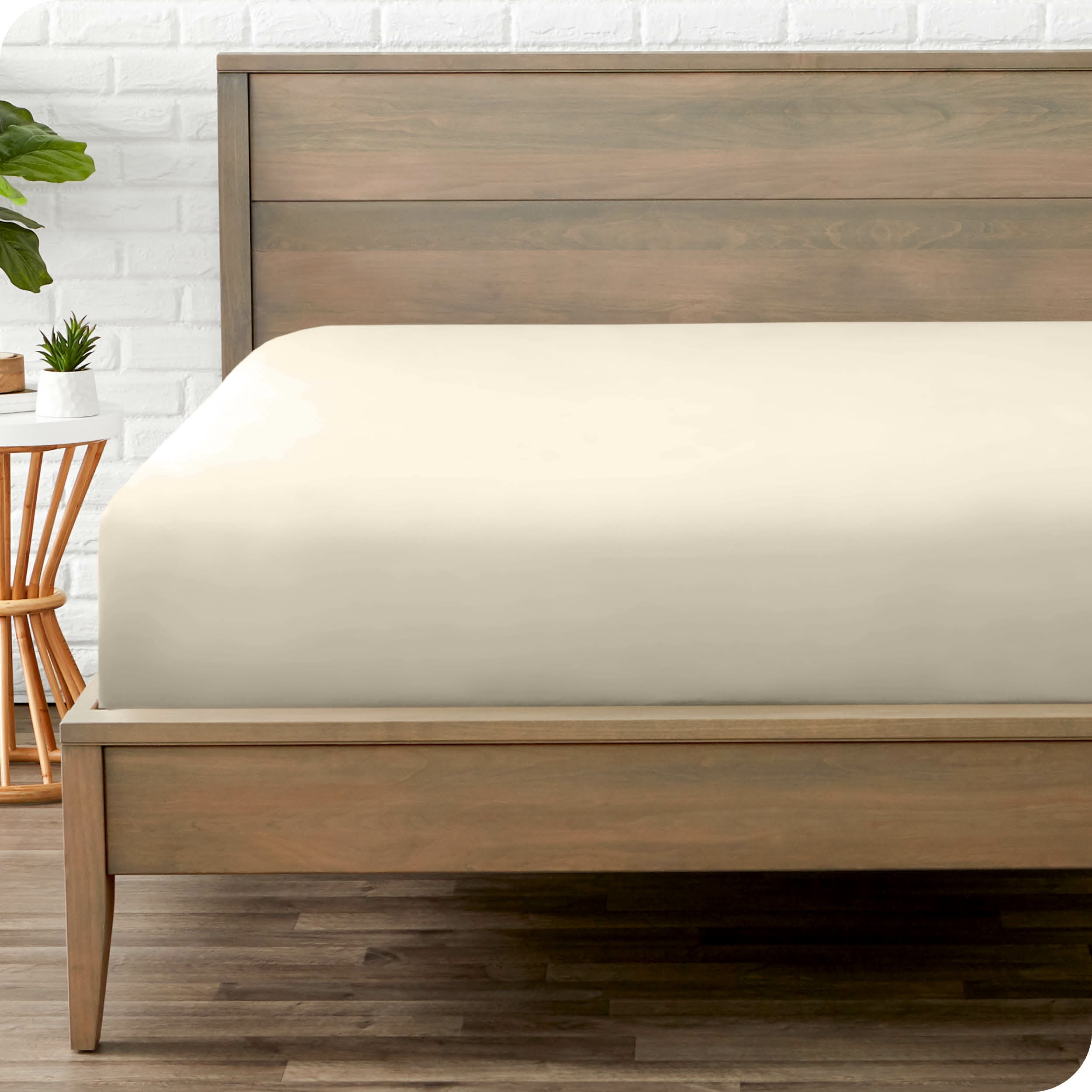 Bare Home 1800 Collection Drap-Housse de Luxe, Ultra Doux, Poche Profonde, Full-TG, Sable