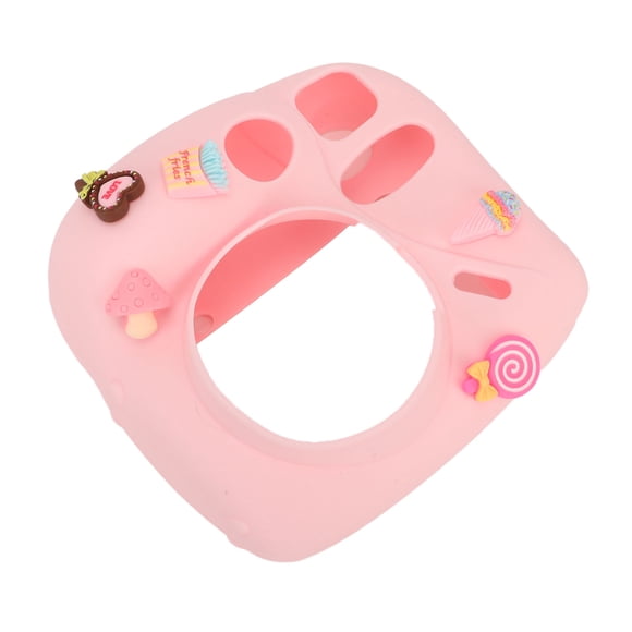 Silicone Camera Case For Mini 7 Plus, Soft Rubber Shell Protective Cover Housing With Adjustable Detachable Shoulder Strap, Daisy