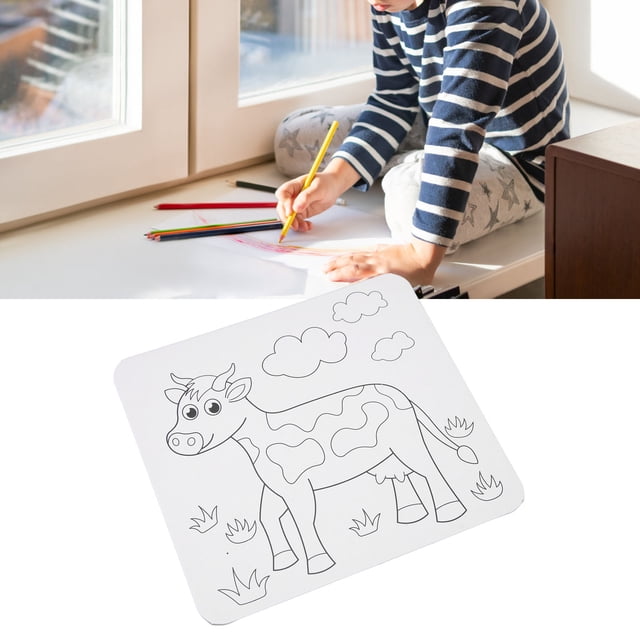Predrawn Paint, Cute Cartoon DIY Predrawn Canvas with Recessed Bracket Outline Canvas Painting Boards Perfect Gifts for Kids