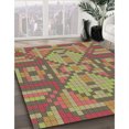 thumbnail image 3 of Ahgly Company Tapis d'Intérieur Lavable en Machine Carré Transitionnel Marron Sienne, 7 Pieds Carré, 3 of 7