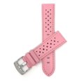 thumbnail image 1 of Extra Long (XL) 22mm GT Rally Perforated Leather Watch Strap Band, Stainless Steel Buckle, 1 of 7