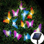 Solar String Lights Outdoor  Butterfly Solar Light String Waterproof Decorative Lighting for Patio Garden Yard Party Wedding Christmas Decoration