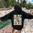 thumbnail image 2 of WEAIXIMIUNG Fall Sweatshirts for Women Plus Size Ladies' Autumn and Winter Fashionable Rugby Print Hooded Sweatshirt, 2 of 5