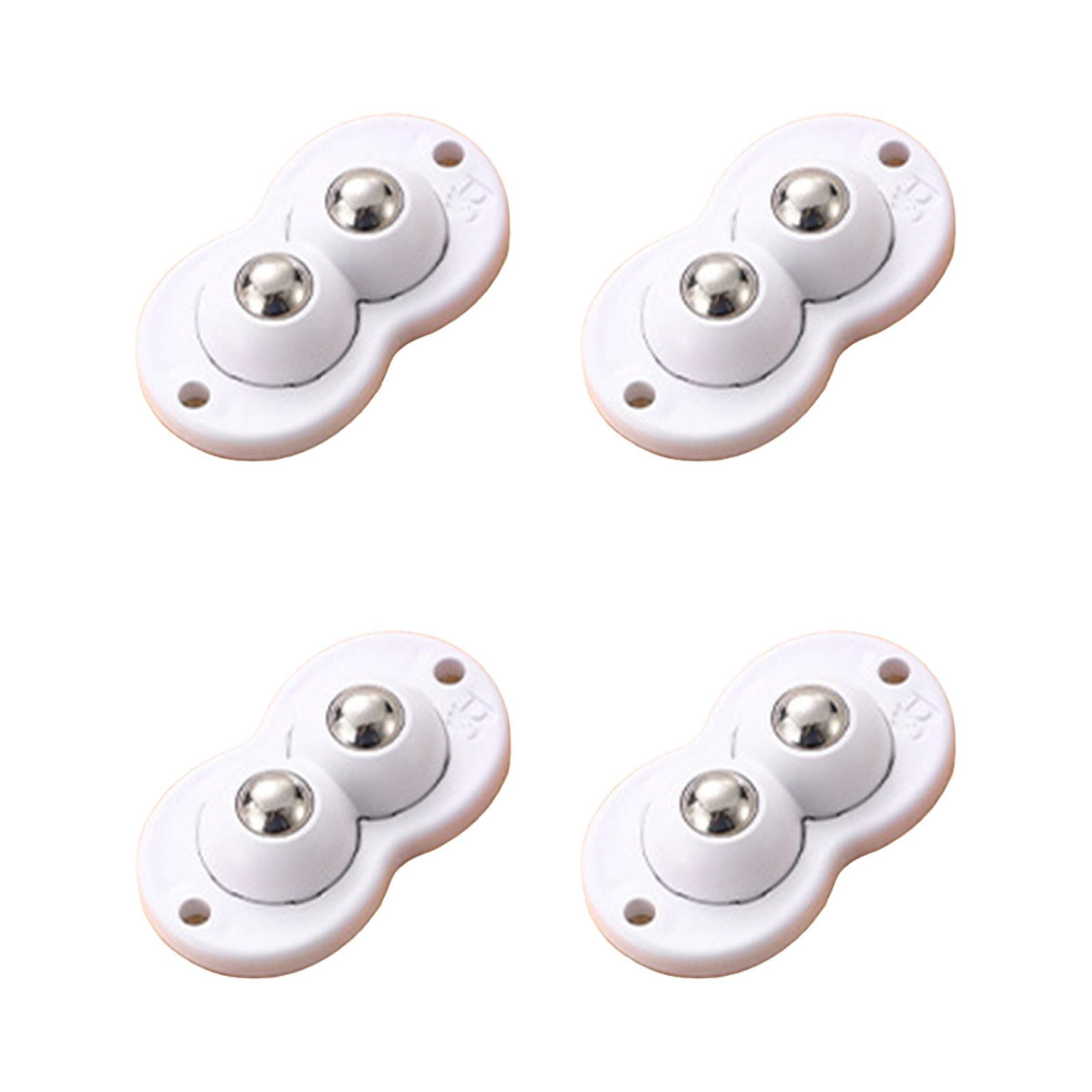 Yhmxh Adhesive Pulley Universal Wheel, Can Be Fixed On The Bottom Of The Trash Can, The Bottom Of The Storage Box, Etc., Easy To Move (4 Pcs, Double Ball Pulleys) Kitchen Essentials Home and Kitchen