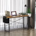 thumbnail image 3 of Gymax Bureau d'Ordinateur Moderne 47 Pieds' Table d'Étude et d'Écriture avec Sac de Rangement Rustique, 3 of 10