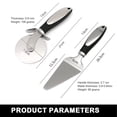 thumbnail image 4 of Couteau à Pizza à Rouleau Spatule Coupe-Pizza en Deux Pièces Outil Spatule à Pizza, 4 of 5