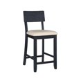 thumbnail image 3 of Linon Jordan Upholstered Five Piece Tavern Set in Rustic Dark Charcoal Wood, 3 of 17
