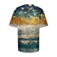 thumbnail image 4 of Penkiiy T-Shirt Imprimé Peinture Florale 3D pour Femmes G Multicolore, 4 of 5