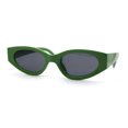 thumbnail image 3 of Women Classy Thick Temple Mod Cat Eye Plastic Sunglasses Green Black, 3 of 4