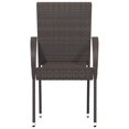 thumbnail image 2 of vidaXL Chaises d'Extérieur Empilables 4 Pcs Rotin Synthétique Brun, 2 of 4