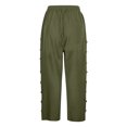 thumbnail image 4 of Plebaso Womens Capris Pants 2025 Summer Drawstring Casual Pants Lightweight Cropped Pants with Pockets, 4 of 5