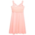 thumbnail image 4 of MSemis Kids Girls Elegant Flower Girl Dress Sleeveless Ruched Bodice Cascading Ruffle Wedding Party Dress Pink 14, 4 of 5