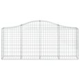 thumbnail image 2 of vidaXL Arched Gabion Baskets 6 pcs 200x30x80/100 cm Galvanised Iron, 2 of 4