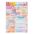 thumbnail image 1 of Motif Printed Faux Rabbit Swatch Pink & Blue 5 ft. x 7 ft. Area Rug, 1 of 6