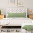 thumbnail image 3 of PiccoCasa 2Pcs Body Pillowcases Microfiber Pillow Covers, Jumbo Sage, 3 of 9
