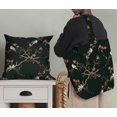 thumbnail image 5 of Soimoi Green polyester Crepe Fabric Floral & Franklin Gull Bird Decor Fabric Printed Yard 42 Inch Wide, 5 of 5