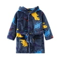 thumbnail image 1 of XDZJLR Enfants Tout-Petits Garçons Pyjamas Molleton Bébés Filles Peignoirs Dessin Animé à Capuche Chaud Flanelle Robe de Nuit Pyjama Pjs Tenue d'Intérieur Bleu 6-7 Ans, 1 of 8