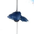 thumbnail image 3 of Shisuyan Japanese Style Wind Chimes Iron Hanging Fish Ornament Room Pendant Decor (Blue), 3 of 8